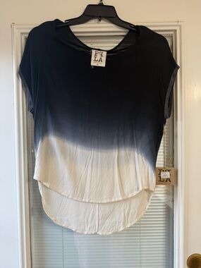 PPLA Ombre Black-to-Cream Short Sleeve Tee